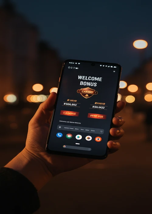 Willkommensbonus-Banner auf der Revolution Casino Homepage, der 100% bis zu 500€ und 200 Freispiele für neue Spieler bewirbt.